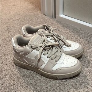 Beige and White Sneakers